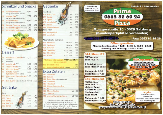 Opinii despre Prima Pizza în Salzburg - Gastronomie und Hotellerie