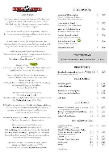 Alt Wiener Gaststätte Beim Czaak - Gastronomie und Hotellerie