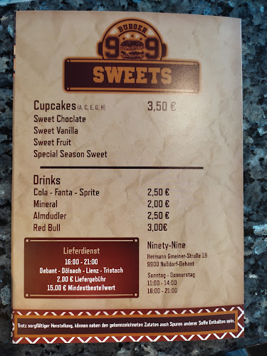 Ninetynine Burger-Bosna-Pizza - Gastronomie und Hotellerie