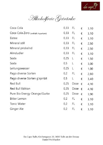 Opinii despre Da Capo Tulln în Tulln an der Donau - Gastronomie und Hotellerie