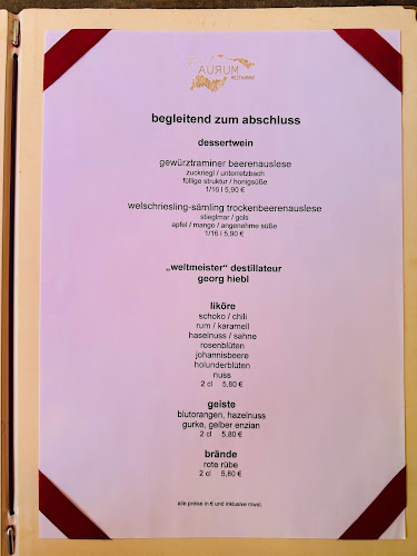 Restaurant Aurum - Gastronomie und Hotellerie