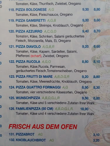 Pizzeria Azzurro Eis Cafe Restaurant