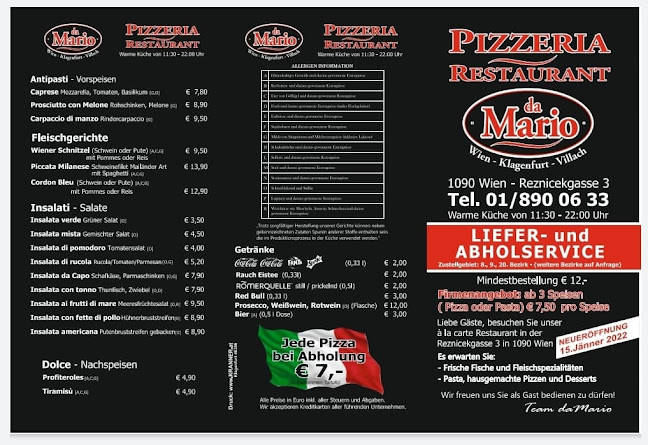 "da Mario" Pizzeria Restaurant - 1090 Wien