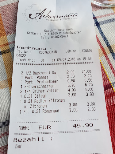 Gasthaus Ackermann - Gastronomie und Hotellerie