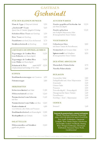 Opinii despre Gasthaus Gschwindl în Großebersdorf - Gastronomie und Hotellerie