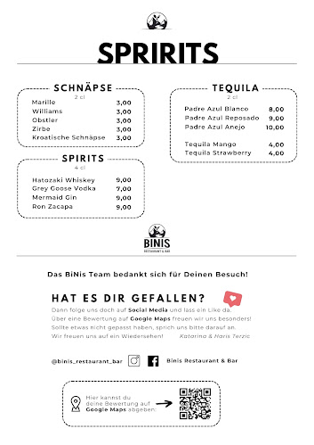 Opinii despre BiNis Restaurant & Bar în Götzens - Gastronomie und Hotellerie