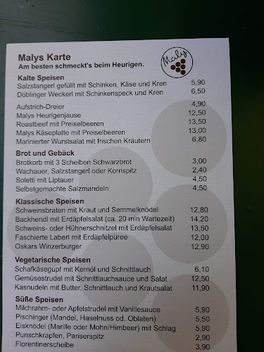 Opinii despre Heuriger Maly în Wien - Gastronomie und Hotellerie