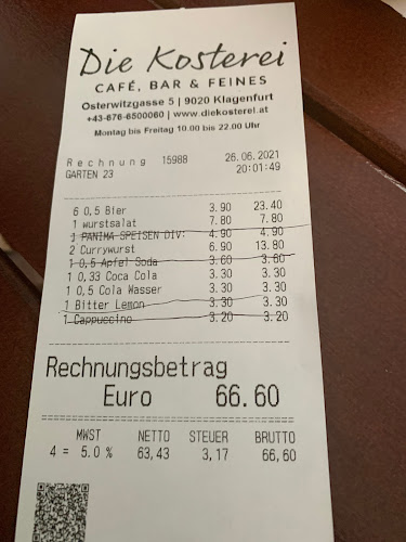 Opinii despre Die Kosterei în Innere Stadt - Gastronomie und Hotellerie