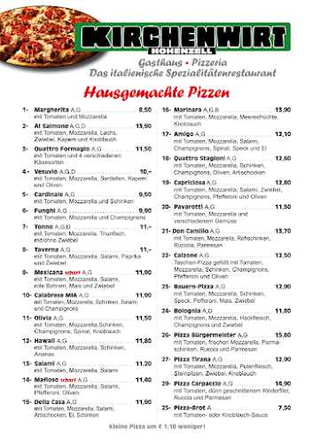 Kirchenwirt Hohenzell Pizzeria und Gasthaus mit traditioneller Küche - Gastronomie und Hotellerie