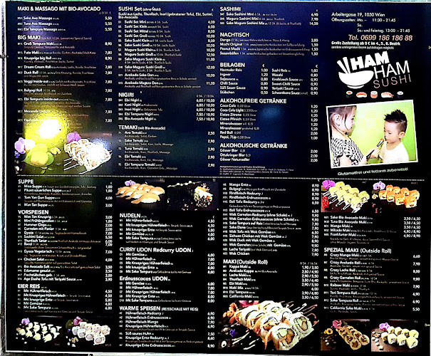 Opinii despre HAM HAM Sushi Asiatische Küche în Wien - Gastronomie und Hotellerie