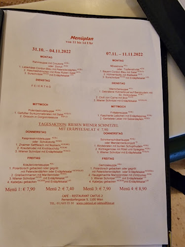 Opinii despre Cafe Restaurant Caktus 2 în Wien - Gastronomie und Hotellerie