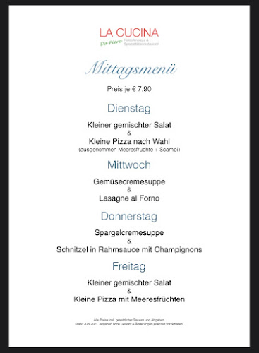 Opinii despre Pizzeria La Cucina în Schärding - Gastronomie und Hotellerie