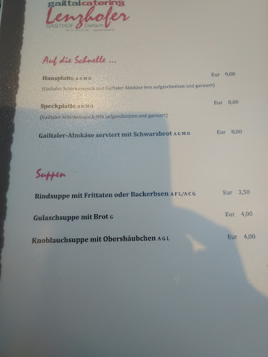 Opinii despre Gasthof Lenzhofer în Dellach - Gastronomie und Hotellerie