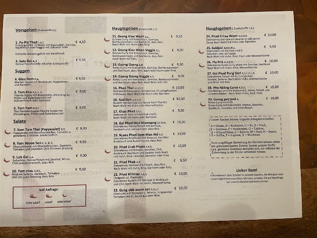 Suphanee‘s Thaiküche Hallein - Gastronomie und Hotellerie