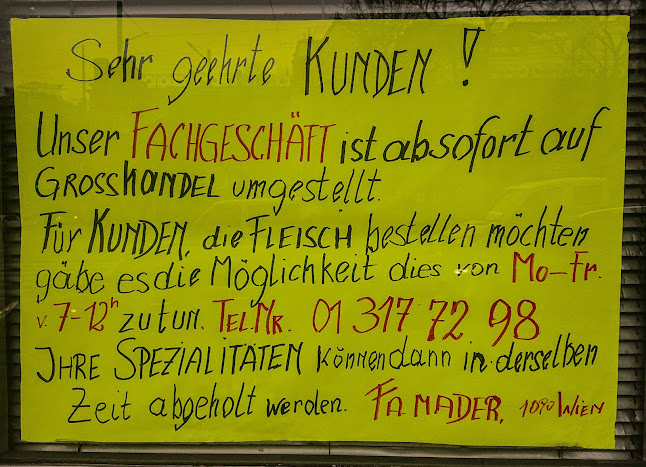 Fleischerei A. Mader - Wien