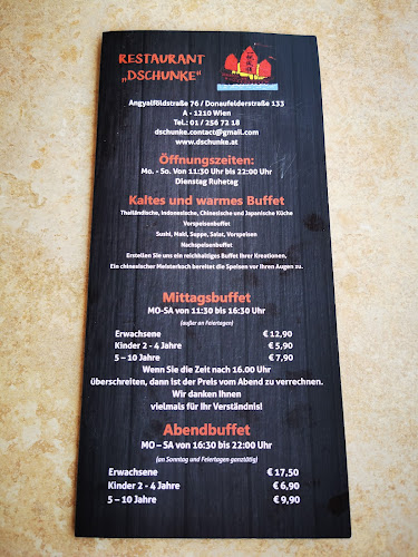 Dschunke - Asiatisches All you can eat Buffet / A la carte - Gastronomie und Hotellerie