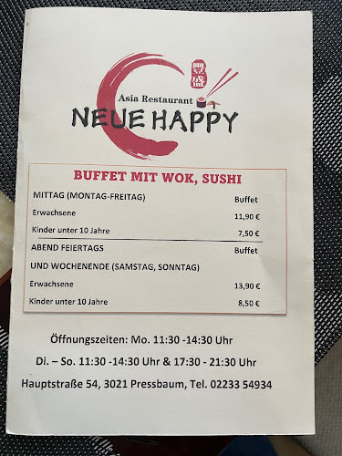 Opinii despre Asia Restaurant Neue Happy în Pressbaum - Gastronomie und Hotellerie
