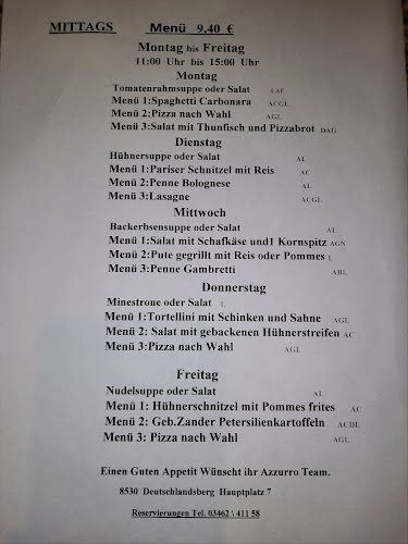 Pizzeria Azzurro Eis Cafe Restaurant - Gastronomie und Hotellerie