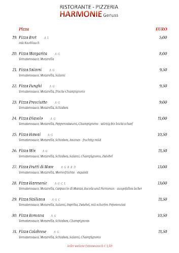 Ristorante Pizzeria - Harmonie Genuss - Gastronomie und Hotellerie
