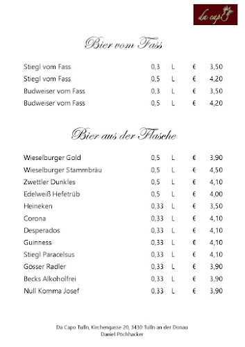 Da Capo Tulln - Gastronomie und Hotellerie