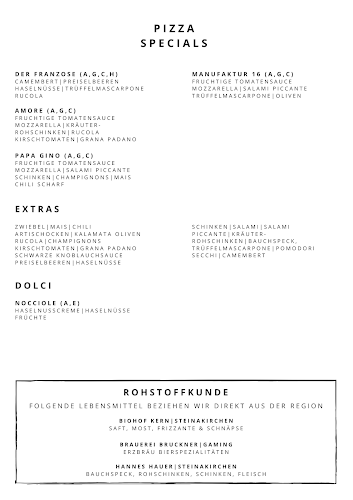 Pizzamanufaktur 16 - Steinakirchen am Forst