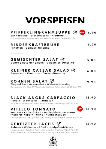 BiNis Restaurant & Bar - Gastronomie und Hotellerie