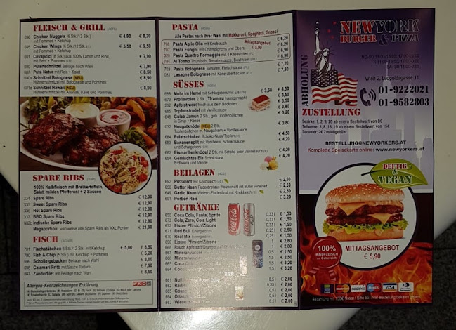 Opinii despre New York Burger & Pizza în Wien - Gastronomie und Hotellerie